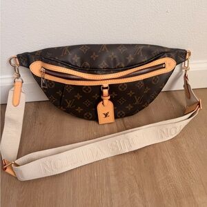Louis Vuitton Monogram Crossbody Bag in Brown and Tan